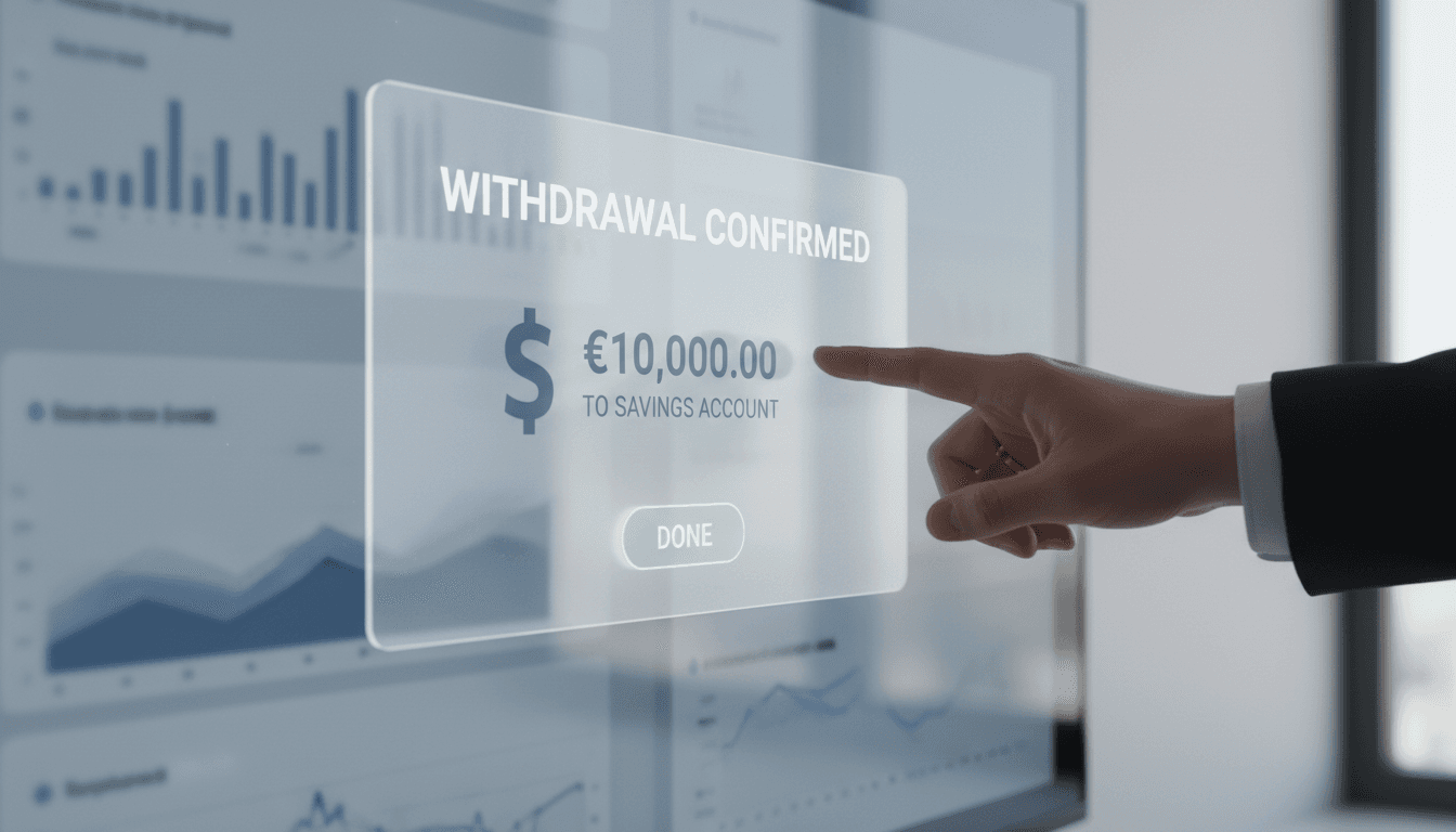 Flexible withdrawal confirmation interface