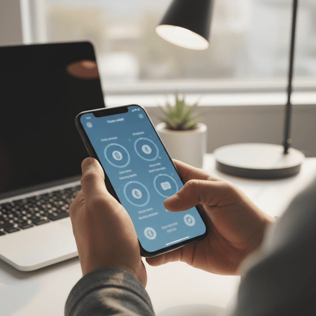 Mobile staking interface showing account balance and withdrawal options